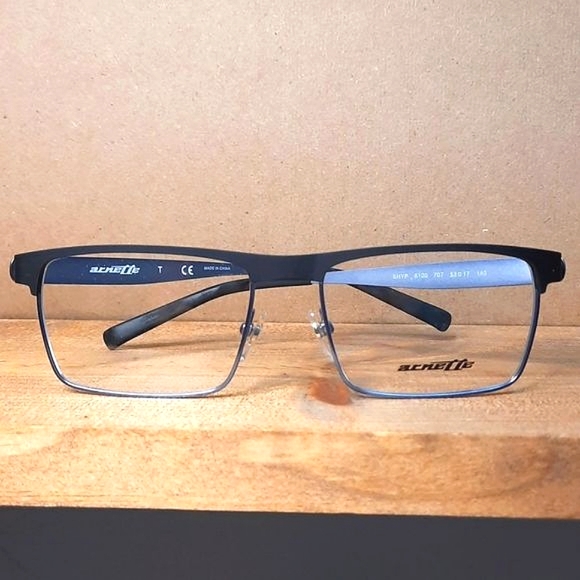 NEW Rx'able Eyeglass Frame, ARNETTE, blue/black metal 53-17-140 lightweight - Picture 5 of 6
